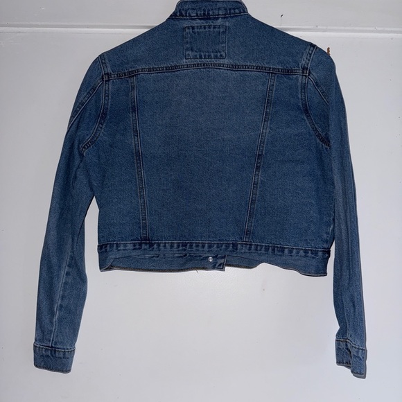 Cotton On Blue Cropped Jean Jacket - Picture 3 of 3